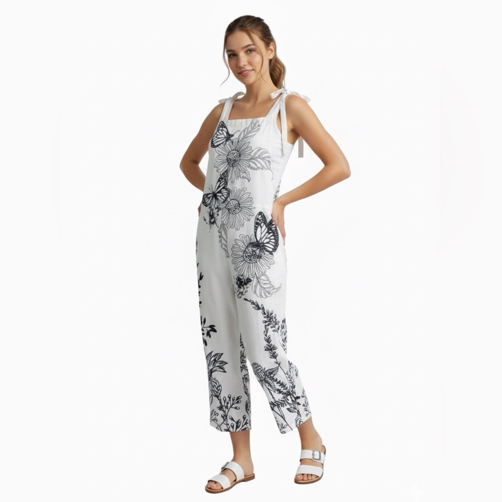 Butterfly Jumpsuit with Shoulder Ties